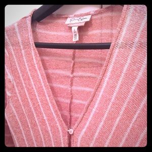 Jessica Simpson Pink & White Stripped Nursing Top